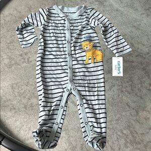 Carter's Baby Striped One Piece - Gray